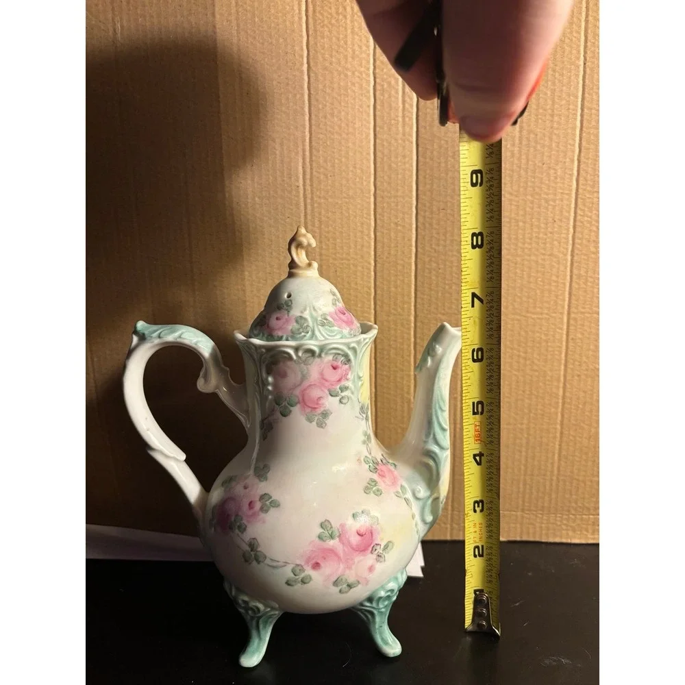 1984 Vintage Hand Painted Teapot With Lid Porcelain